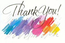 Image of colorful Thank You card